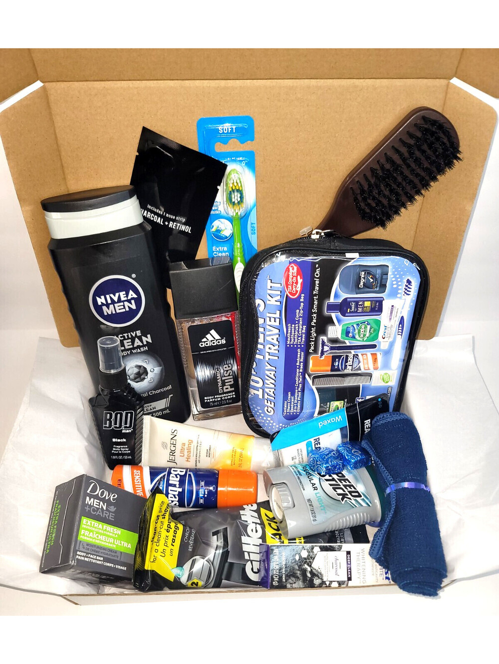 Men's Gift Box with Skincare, Grooming Essentials